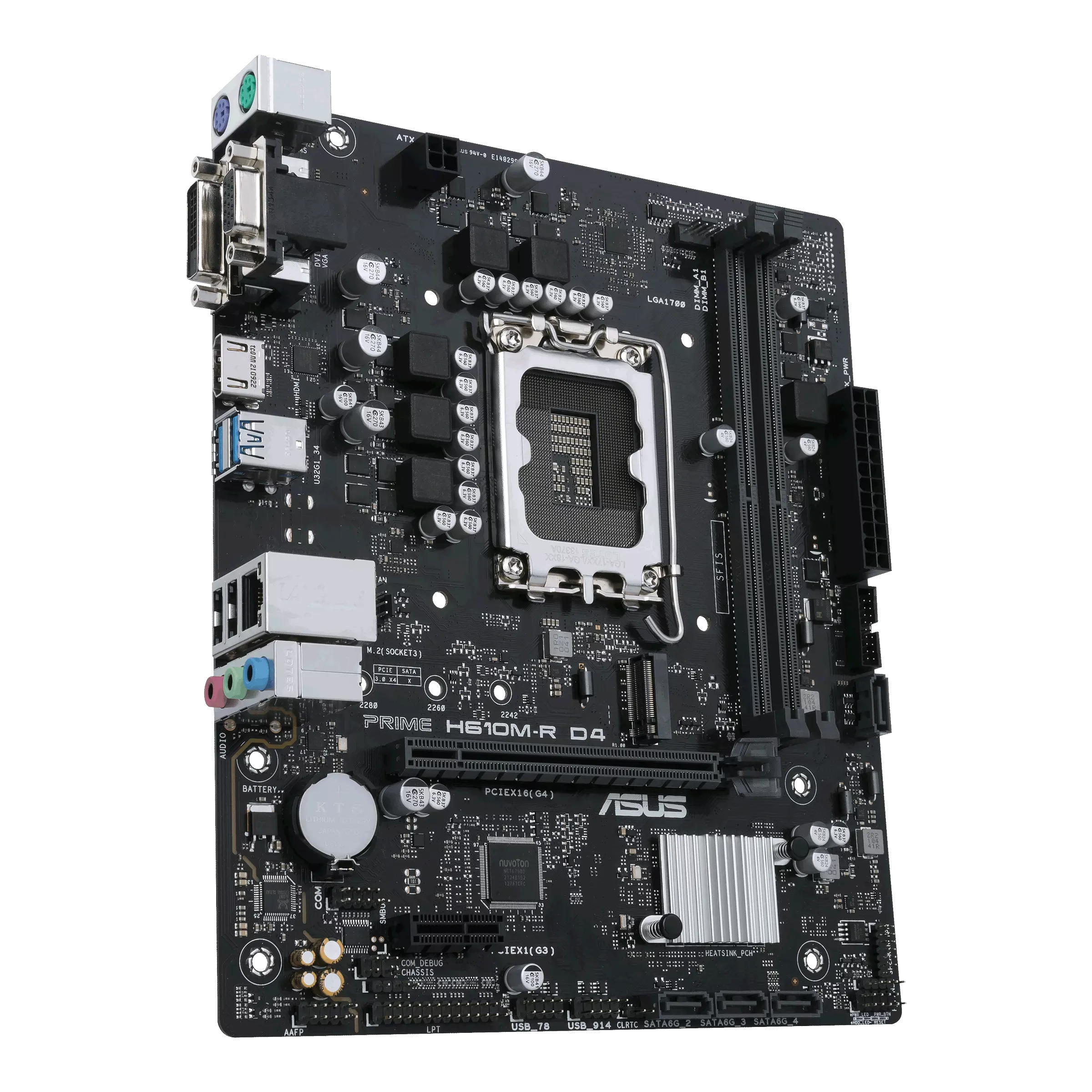 تصویر زوایای کناری مادربرد PRIME H610M-R D4